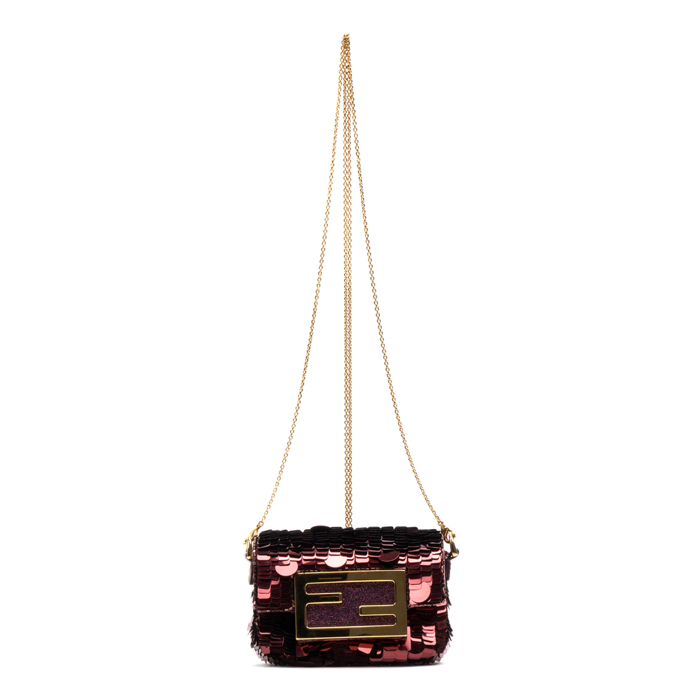 Fendi Chain Baguette Charm Bag Nano